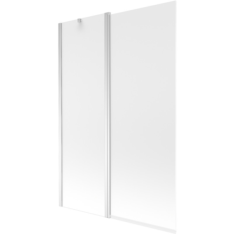 Mexen Flip 2-szárnyas kádparaván 120 x 150 cm, homokfúvott, króm - 894-120-101-01-30