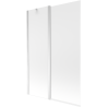 Mexen Flip paravan cadă 1-aripă 120 x 150 cm, Înghețat, Crom - 894-120-101-01-30