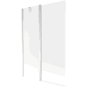 Mexen Flip paravan cadă dus cu 2 aripi 120 x 150 cm, mat, crom - 894-120-101-01-30