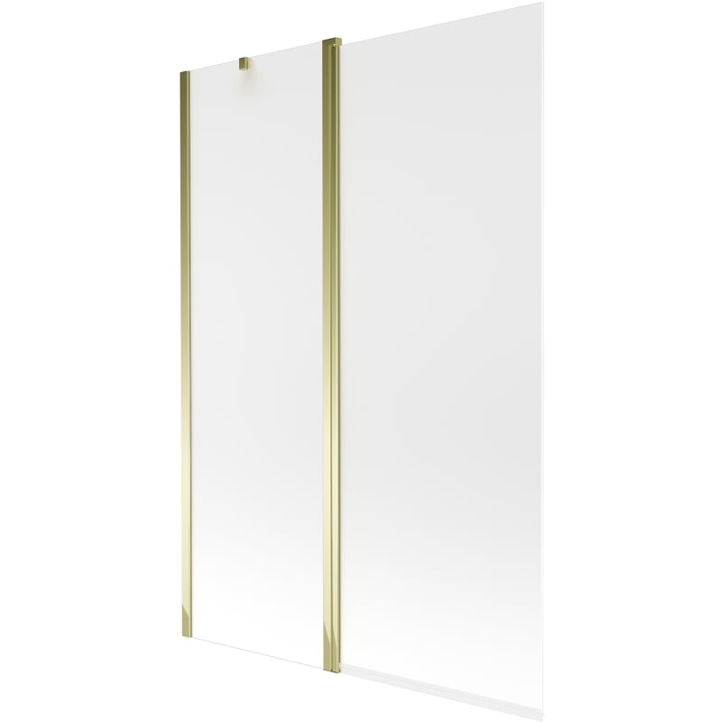 Mexen Flip paravan de cadă cu 2 aripi 120 x 150 cm, înghețat, auriu - 894-120-101-50-30