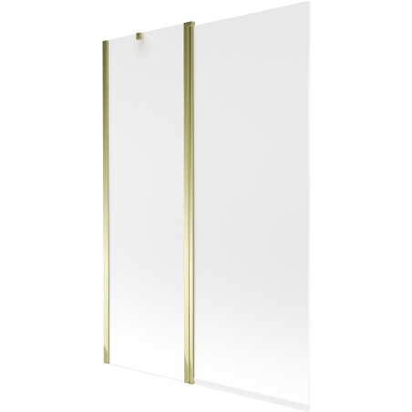 Mexen Flip paravan de cadă cu 2 aripi 120 x 150 cm, înghețat, auriu - 894-120-101-50-30