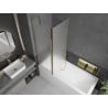 Mexen Flip paravan de cadă cu 2 aripi 120 x 150 cm, înghețat, auriu - 894-120-101-50-30