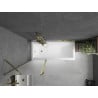 Mexen Flip paravan de cadă cu 2 aripi 120 x 150 cm, înghețat, auriu - 894-120-101-50-30