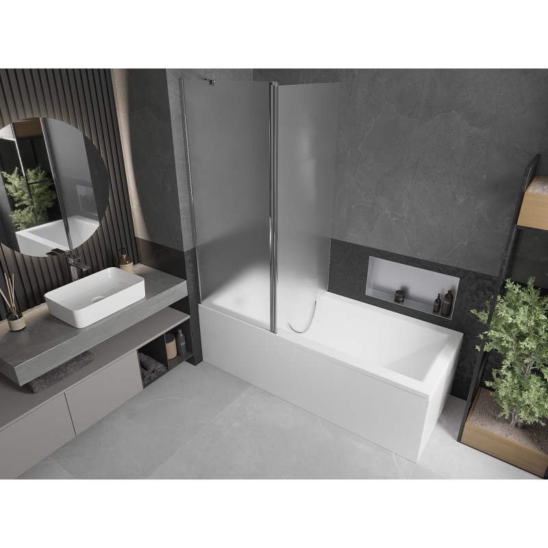 Mexen Flip paravan de baie cu 2 uși 140 x 150 cm, mat, crom - 894-140-101-01-30