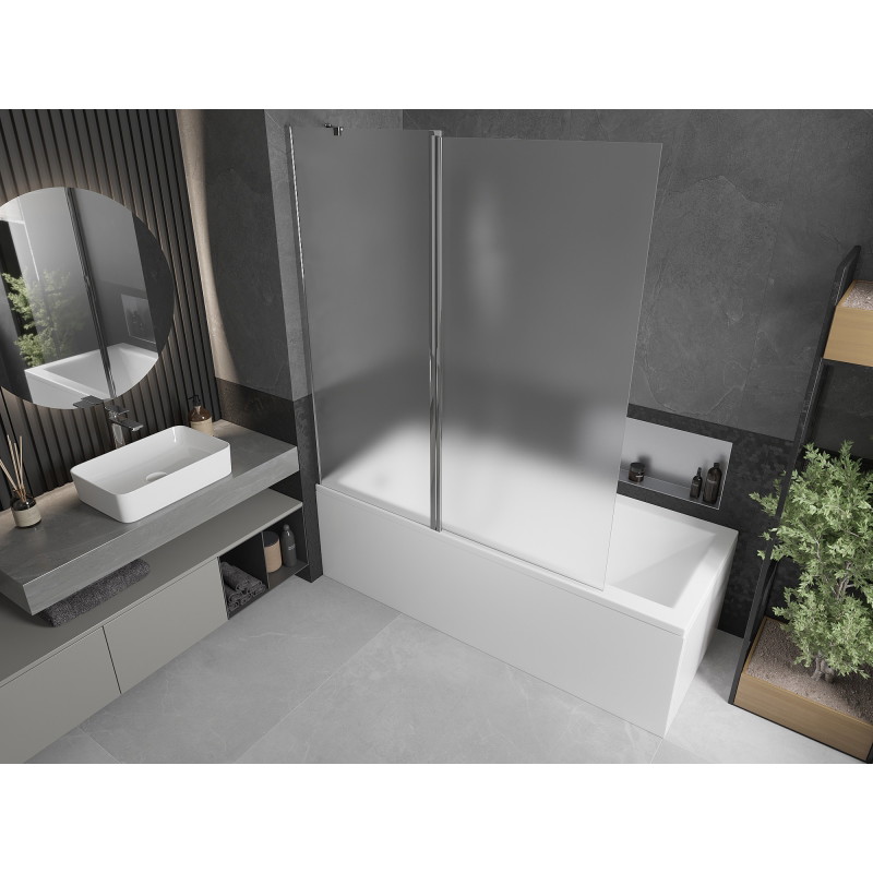 Mexen Flip paravan de baie cu 2 uși 140 x 150 cm, mat, crom - 894-140-101-01-30