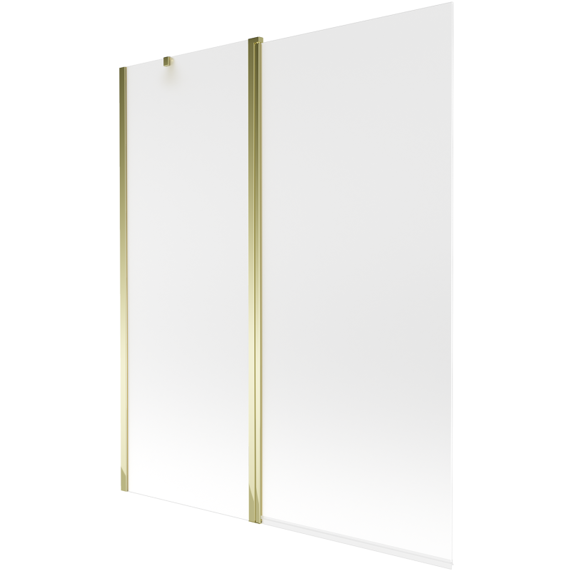 Mexen Flip paravan cadă 1-aripă 140 x 150 cm, Înghețat, Aurie - 894-140-101-50-30