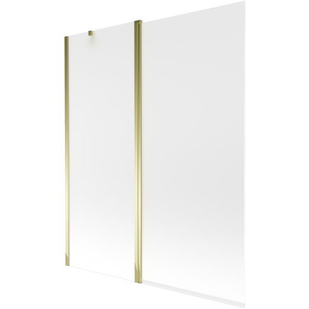 Mexen Flip paravan cadă 1-aripă 140 x 150 cm, Înghețat, Aurie - 894-140-101-50-30