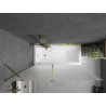 Mexen Flip paravan cadă 2-panouri 140 x 150 cm, șanfren, auriu - 894-140-101-50-30