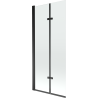 Mexen Castor paravan cadă 2-aripi 80 x 150 cm, Transparent, Neagră - 892-080-002-70-00