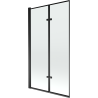 Mexen Castor paravan cadă 2-aripi 100 x 150 cm, Model negru, Neagră - 892-100-002-70-70