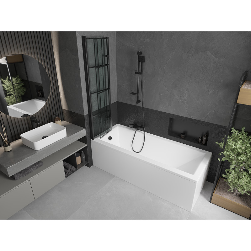 Mexen Castor paravan cadă 2-aripi 80 x 150 cm, Model negru, Neagră - 892-080-002-70-77