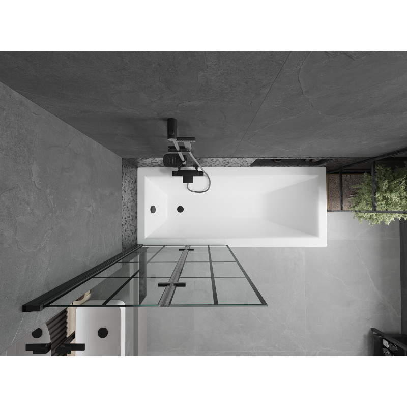 Mexen Castor paravan cadă 2-aripi 80 x 150 cm, Model negru, Neagră - 892-080-002-70-77