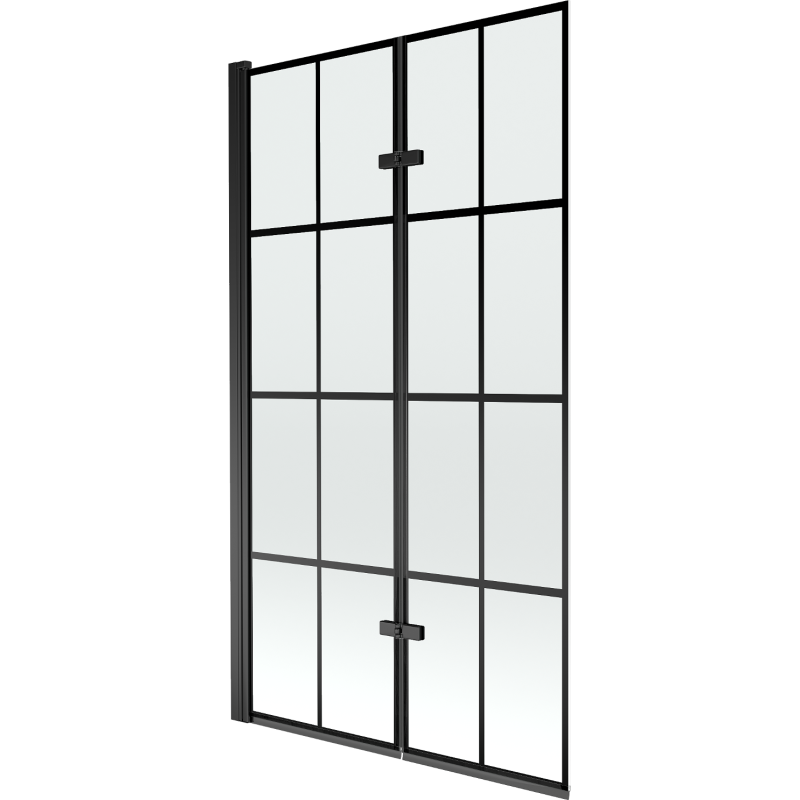 Mexen Castor paravan cadă 2-aripi 100 x 150 cm, Model negru, Neagră - 892-100-002-70-77