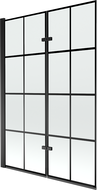 Mexen Castor paravan cadă 2-aripi 120 x 150 cm, Model negru, Neagră - 892-120-002-70-77