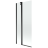 Mexen Flip paravan cadă 1-aripă 80 x 150 cm, Transparent, Neagră - 894-080-101-70-00