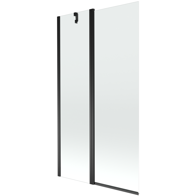 Mexen Flip paravan de baie cu 2 panouri 100 x 150 cm, transparent, negru - 894-100-101-70-00
