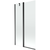 Mexen Flip paravan de baie cu 2 panouri 100 x 150 cm, transparent, negru - 894-100-101-70-00
