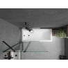 Mexen Flip paravan de baie cu 2 panouri 100 x 150 cm, transparent, negru - 894-100-101-70-00