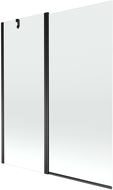 Mexen Flip paravan de cadă cu 2 canaturi 140 x 150 cm, transparent, negru - 894-140-101-70-00