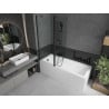 Mexen Flip paravan de cadă cu 2 canaturi 140 x 150 cm, transparent, negru - 894-140-101-70-00