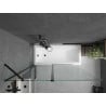 Mexen Flip paravan de cadă cu 2 canaturi 140 x 150 cm, transparent, negru - 894-140-101-70-00