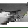 Mexen Flip paravan cadă 1-aripă 80 x 150 cm, Înghețat, Neagră - 894-080-101-70-30