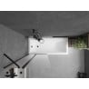 Mexen Flip paravan de baie cu 2 panouri 80 x 150 cm, înghețat, negru - 894-080-101-70-30
