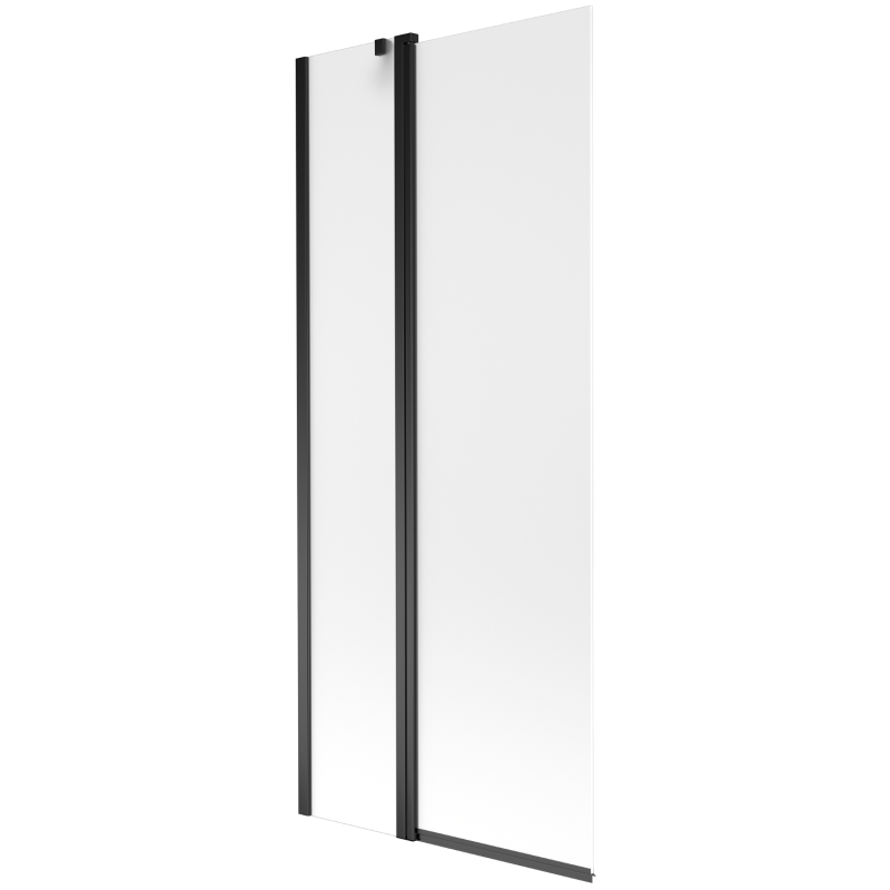 Mexen Flip paravan cadă 1-aripă 80 x 150 cm, Înghețat, Neagră - 894-080-101-70-30
