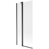 Mexen Flip kétszárnyú kádparaván 80 x 150 cm, matt, fekete - 894-080-101-70-30