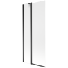 Mexen Flip paravan de baie cu 2 panouri 80 x 150 cm, înghețat, negru - 894-080-101-70-30