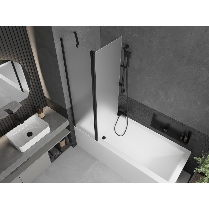 Mexen Flip paravan de cadă cu 2 uși 100 x 150 cm, mat, negru - 894-100-101-70-30