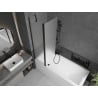 Mexen Flip paravan de cadă cu 2 aripi 100 x 150 cm, ceață, negru - 894-100-101-70-30