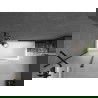 Mexen Flip paravan cadă 1-aripă 120 x 150 cm, Înghețat, Neagră - 894-120-101-70-30