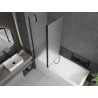 Mexen Flip paravan cadă 1-aripă 120 x 150 cm, Înghețat, Neagră - 894-120-101-70-30