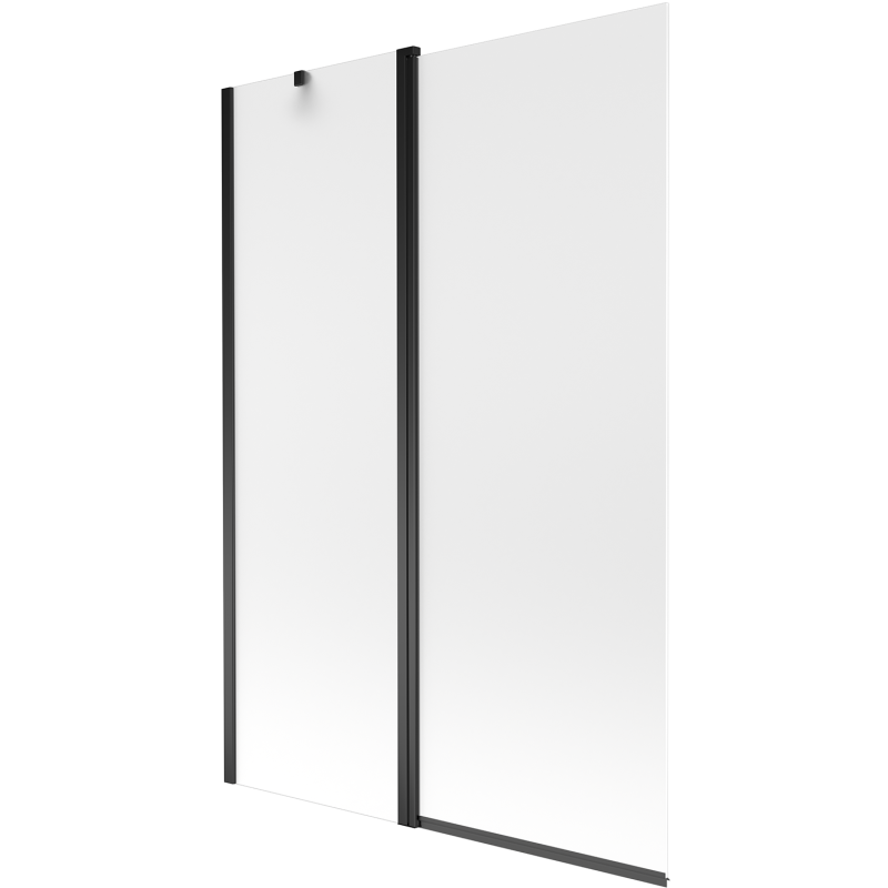 Mexen Flip paravan cadă 1-aripă 120 x 150 cm, Înghețat, Neagră - 894-120-101-70-30