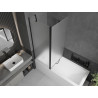 Mexen Flip 2 szárnyas fürdőkád paraván 140 x 150 cm, zúzmarás, fekete - 894-140-101-70-30