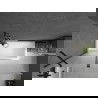 Mexen Flip paravan cadă 1-aripă 140 x 150 cm, Înghețat, Neagră - 894-140-101-70-30