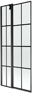 Mexen Flip 1 szárnyas kádparaván 80 x 150 cm, Fekete minta, Fekete - 894-080-101-70-77