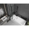 Mexen Flip paravan de baie cu 2 aripi 80 x 150 cm, grilaj negru, negru - 894-080-101-70-77