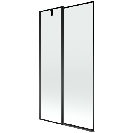 Mexen Flip paravan de cadă cu 2 canaturi 100 x 150 cm, ramă neagră, negru - 894-100-101-70-70