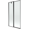 Mexen Flip 2 szárnyas zuhanyfal 100 x 150 cm, fekete keret, fekete - 894-100-101-70-70