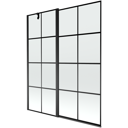 Mexen Flip paravan cadă 1-aripă 140 x 150 cm, Model negru, Neagră - 894-140-101-70-77