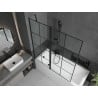 Mexen Flip paravan cadă 1-aripă 140 x 150 cm, Model negru, Neagră - 894-140-101-70-77