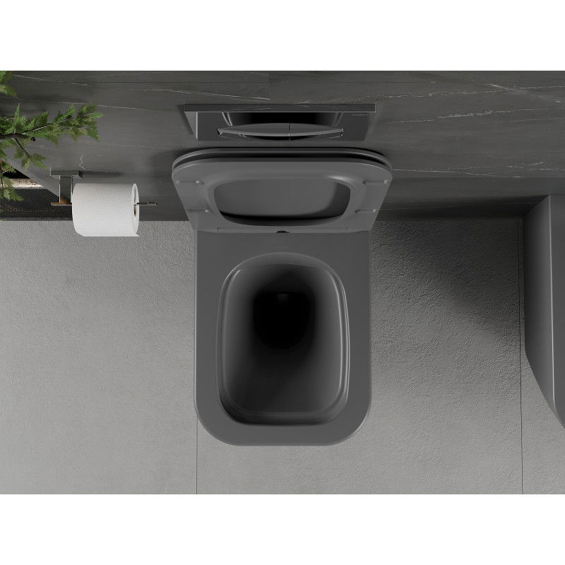 Mexen Madox vas WC fără margini cu capac soft close slim, duroplast, gri închis mat - 30154061
