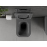Mexen Madox Rimless WC csésze lassan záródó slim tetővel, duroplast, sötét szürke matt - 30154061