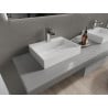 Mexen Ava konglomerát pult mosdó 1/O 50 x 38 cm, fehér - 23015001