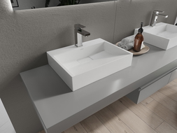 Mexen Ava pultra szerelhető konglomerát mosdókagyló 1 nyílás 50 x 38 cm, Fehér - 23015001