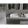 Mexen Ava konglomerát pult mosdó 1/O 50 x 38 cm, fehér - 23015001