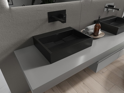 Mexen Ava pultra helyezhető mosdókagyló konglomerátumból B/O 50 x 38 cm, fekete - 23015070