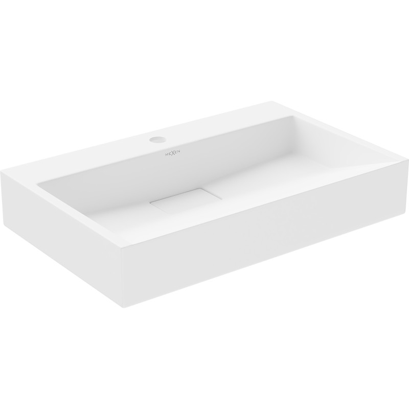 Mexen Ava 60 x 38 cm-es, fehér konglomerátum mosdótál - 23016001
